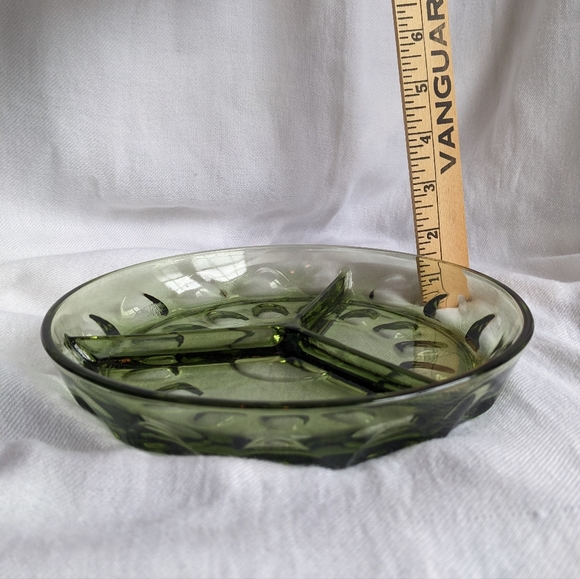 2 peace set of Vintage Indiana glass Green Dishes - Picture 6 of 12